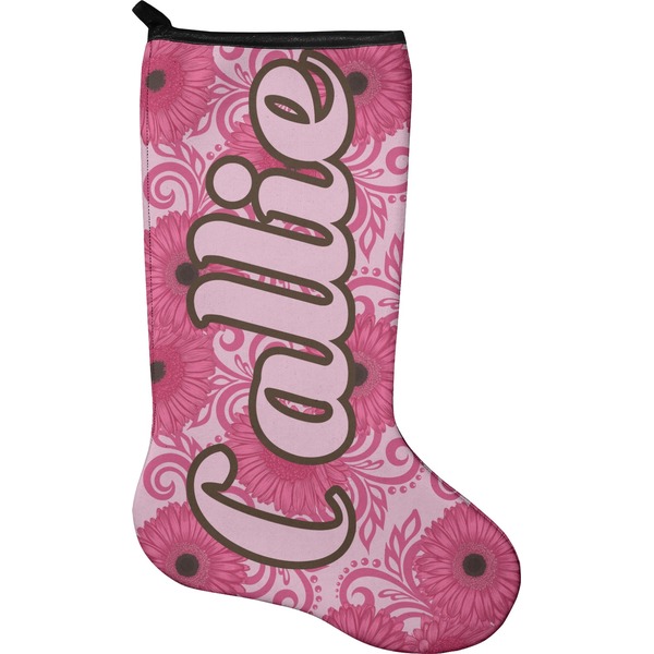 Custom Gerbera Daisy Holiday Stocking - Neoprene (Personalized)