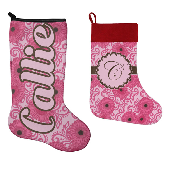 Gerbera Daisy Stockings - Side by Side compare