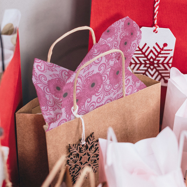 Gerbera Daisy Tissue Paper - In Gift Bag