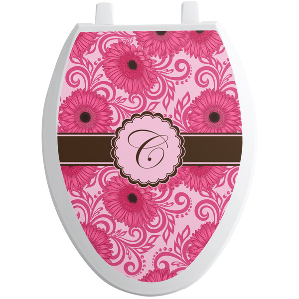 Gerbera Daisy Toilet Seat Decal (Personalized)