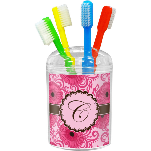 Custom Gerbera Daisy Toothbrush Holder (Personalized)