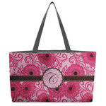 Gerbera Daisy Beach Totes Bag - w/ Black Handles (Personalized)