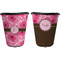 Gerbera Daisy Trash Can Black - Front and Back - Apvl
