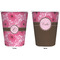 Gerbera Daisy Trash Can White - Front and Back - Apvl
