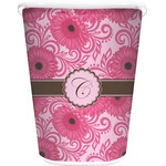 Gerbera Daisy Waste Basket - Double Sided (White) (Personalized)