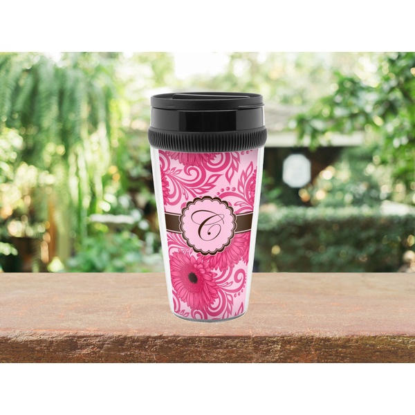 Gerbera Daisy Travel Mug Lifestyle (Personalized)