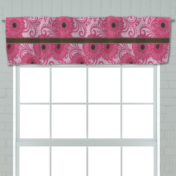 Gerbera Daisy Valance - Closeup on window