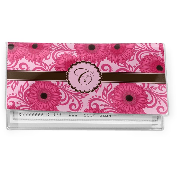 Custom Gerbera Daisy Vinyl Checkbook Cover (Personalized)
