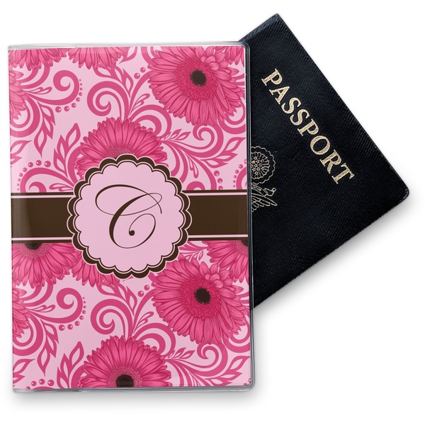 Custom Gerbera Daisy Vinyl Passport Holder (Personalized)