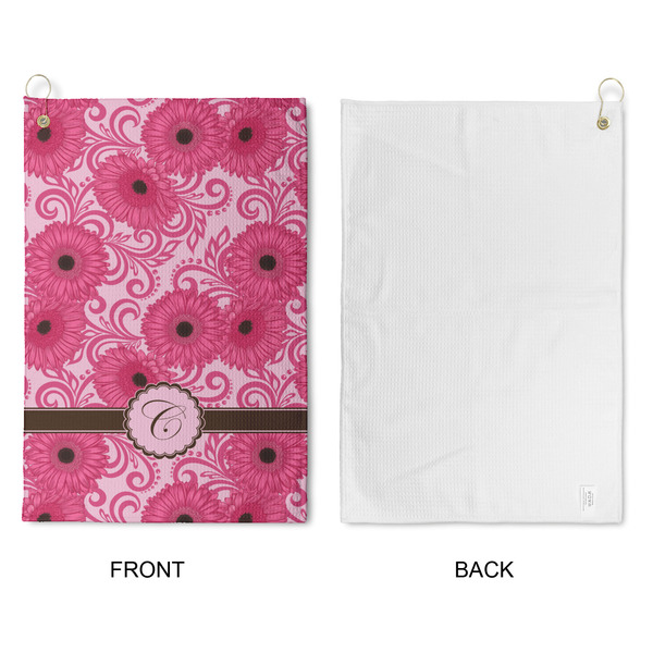Gerbera Daisy Waffle Weave Golf Towel - Approval