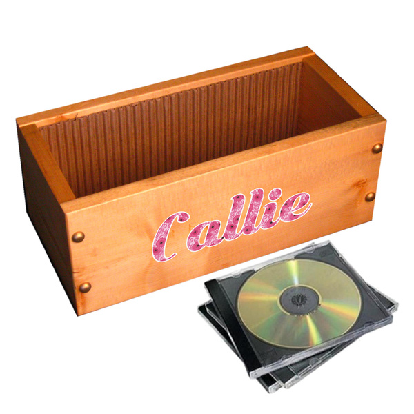 Gerbera Daisy Wall Name Decal on Wooden Storage Chest