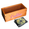 Gerbera Daisy Wall Name Decal on Wooden Storage Chest