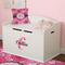 Gerbera Daisy Wall Name & Initial Small on Toy Chest