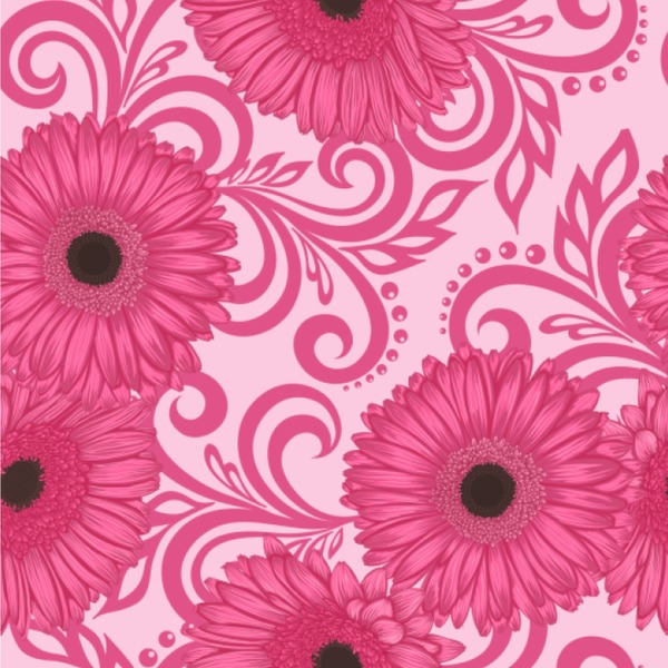 Custom Gerbera Daisy Wallpaper & Surface Covering (Peel & Stick 24"x 24" Sample)
