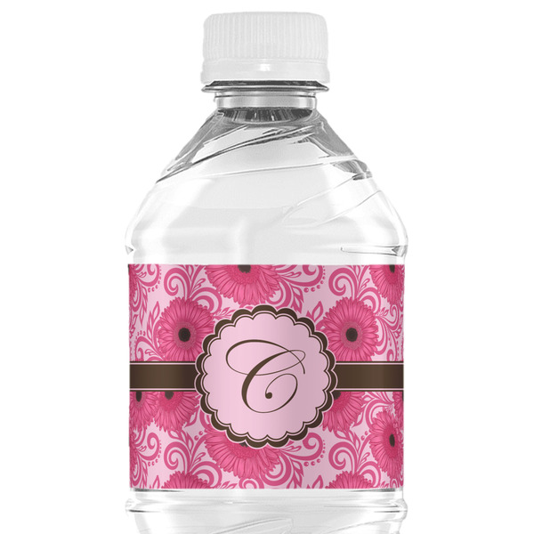 Custom Gerbera Daisy Water Bottle Labels - Custom Sized (Personalized)