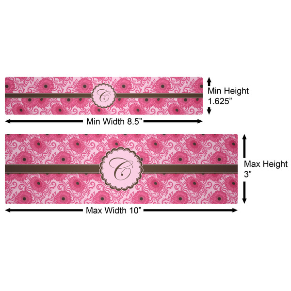 Gerbera Daisy Water Bottle Labels w/ Dimensions