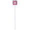 Gerbera Daisy White Plastic Stir Stick - Single Sided - Square - Single Stick