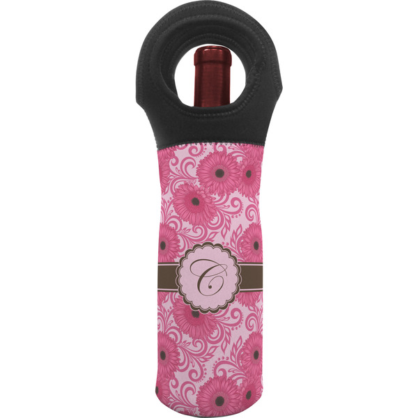 Custom Gerbera Daisy Wine Tote Bag (Personalized)