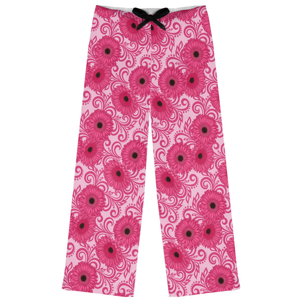 Custom Gerbera Daisy Womens Pajama Pants - L