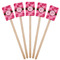 Gerbera Daisy Wooden 6.25" Stir Stick - Rectangular - Fan View