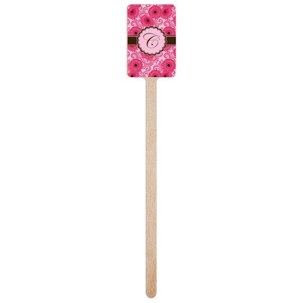 Gerbera Daisy Wooden 6.25" Stir Stick - Rectangular - Single Stick