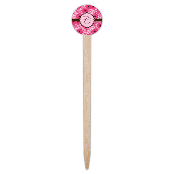 Gerbera Daisy Wooden 6" Food Pick - Round - Single Pick