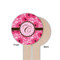 Gerbera Daisy Wooden 6" Food Pick - Round - Single Sided - Front & Back