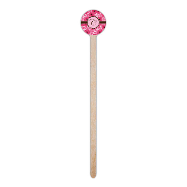 Gerbera Daisy Wooden 6" Stir Stick - Round - Single Stick