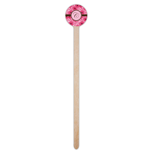 Gerbera Daisy Wooden 7.5" Stir Stick - Round - Single Stick