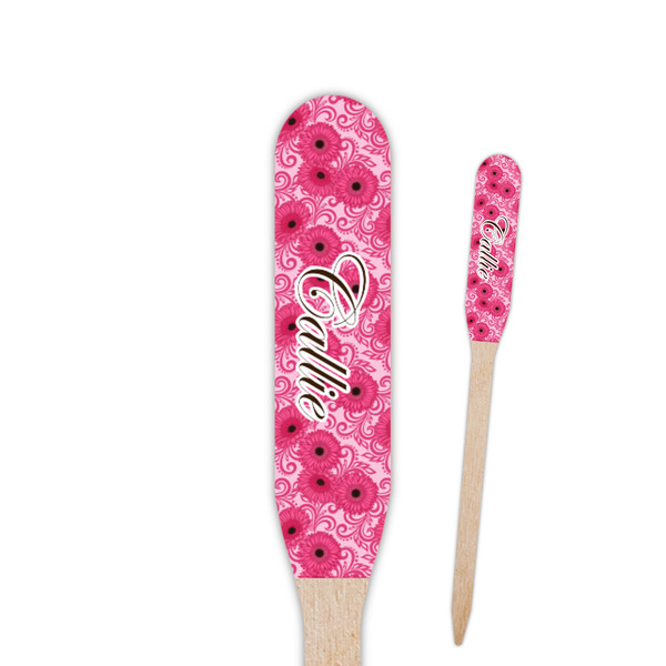 Custom Gerbera Daisy Paddle Wooden Food Picks (Personalized)