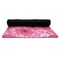 Gerbera Daisy Yoga Mat Rolled up Black Rubber Backing