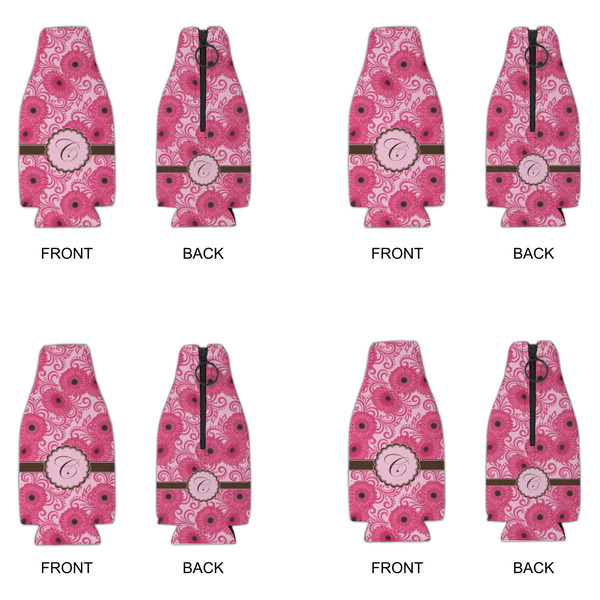 Gerbera Daisy Zipper Bottle Cooler - Set of 4 - APPROVAL