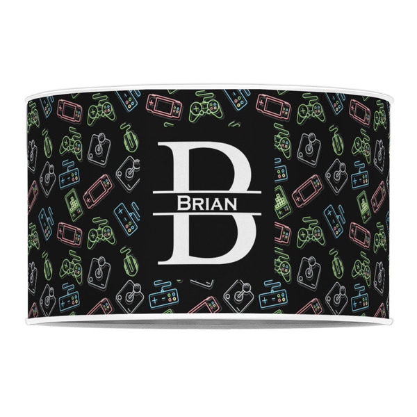 Video Game 12" Drum Lampshade - FRONT (Poly Film)