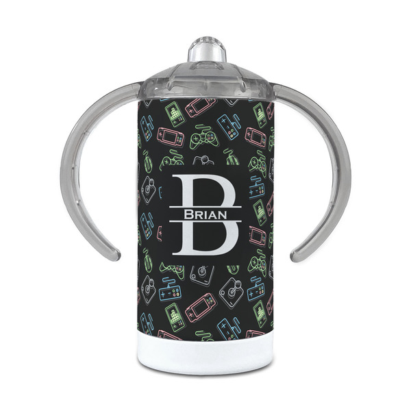 Custom Video Game 12 oz Stainless Steel Sippy Cup (Personalized)