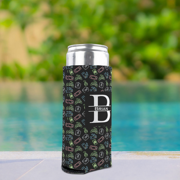 Video Game Can Cooler - Tall 12oz - In Context