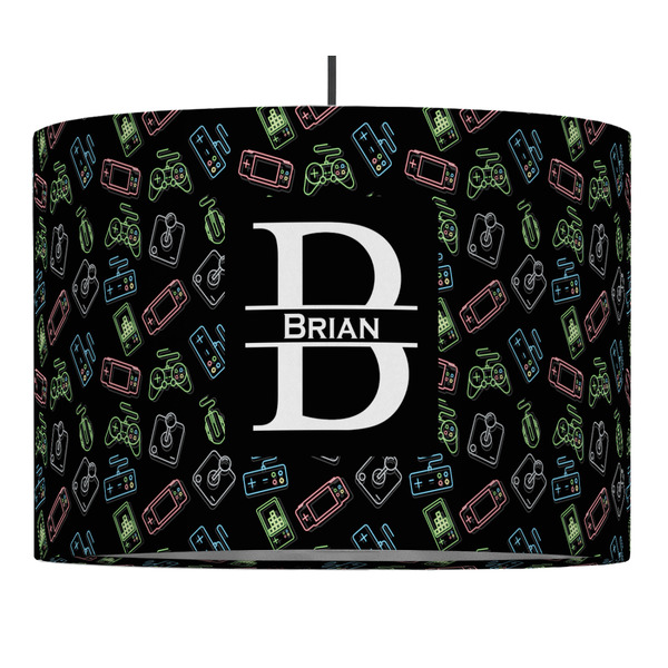 Custom Video Game 16" Drum Pendant Lamp - Fabric (Personalized)