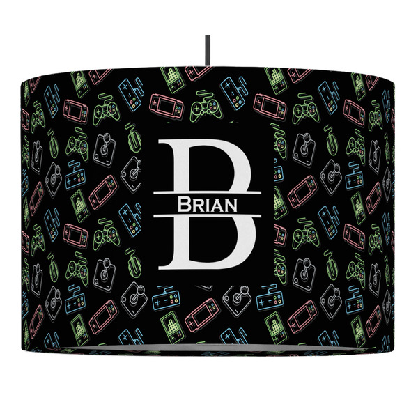 Video Game 16" Drum Lampshade - PENDANT (Fabric)