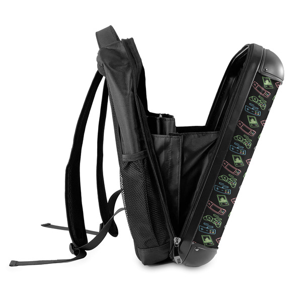 Video Game 18" Hard Shell Backpacks - SIDE OPEN