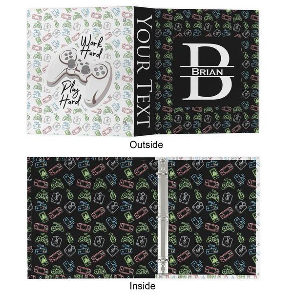 Video Game 3 Ring Binders - Full Wrap - 1" - APPROVAL