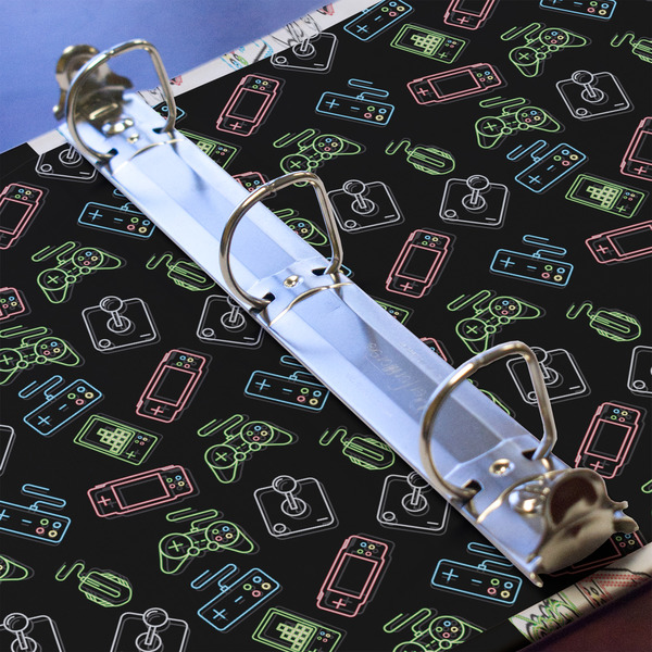 Video Game 3 Ring Binders - Full Wrap - 1" - DETAIL