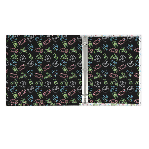 Video Game 3 Ring Binders - Full Wrap - 1" - OPEN INSIDE