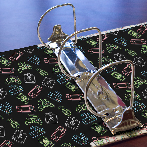 Video Game 3 Ring Binders - Full Wrap - 3" - DETAIL