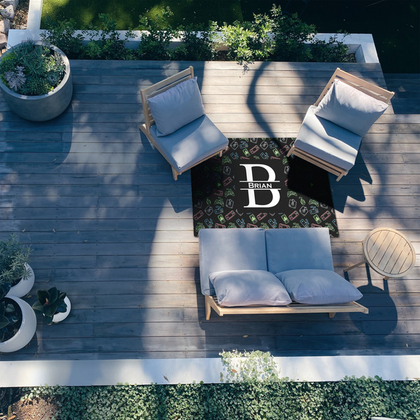 Video Game 4'x6' Patio Rug - In context