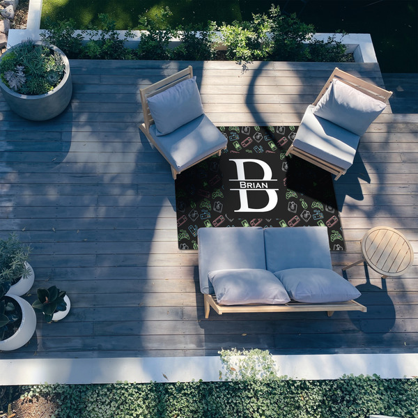 Video Game 5'x7' Patio Rug - In context