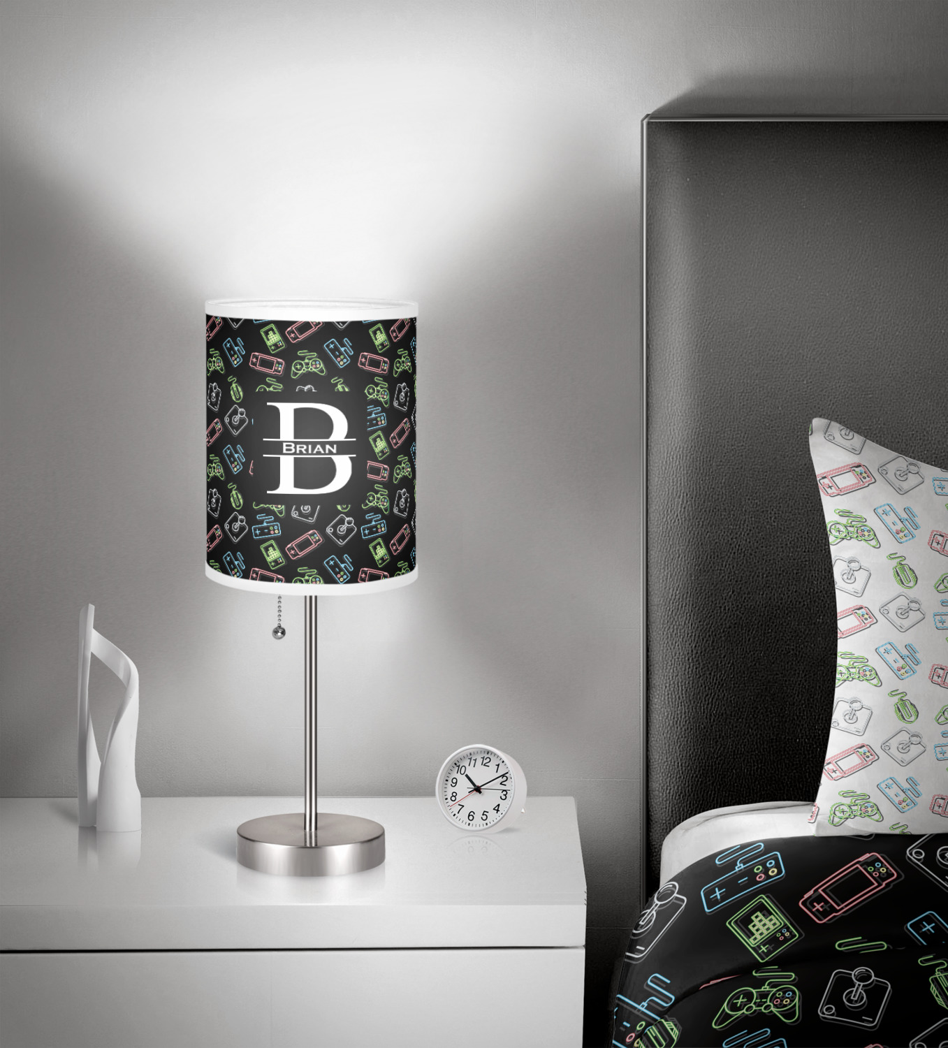 Custom Video Game 7" Drum Lamp with Shade (Personalized) YouCustomizeIt