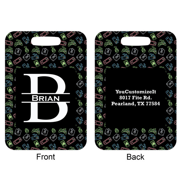 Video Game Aluminum Luggage Tag (Front + Back)