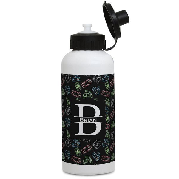 Custom Video Game Water Bottles - Aluminum - 20 oz - White (Personalized)