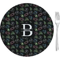 Video Game 8" Glass Appetizer / Dessert Plates - Single or Set (Personalized)