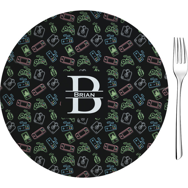 Custom Video Game 8" Glass Appetizer / Dessert Plates - Single or Set (Personalized)