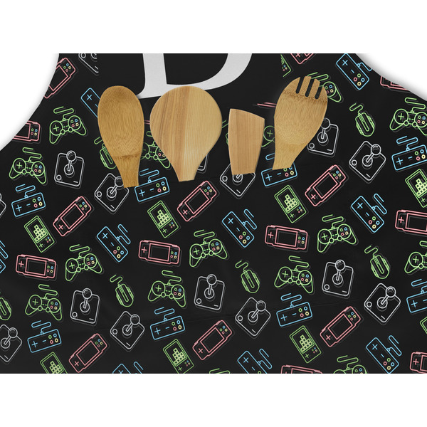 Video Game Apron - Pocket Detail with Props